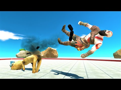 SCP 173 vs superhero Animal Revolt Battle Simulator