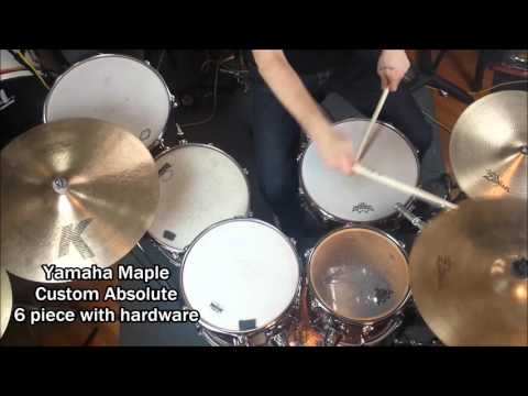 Yamaha Maple Custom Absolute 6 piece drum set
