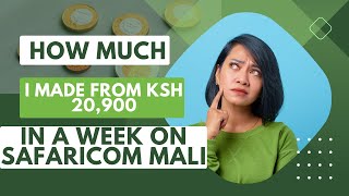 How much Safaricom Mali paid From ksh20,900 investment for a week. (screen shots)( Mali by Safaricom