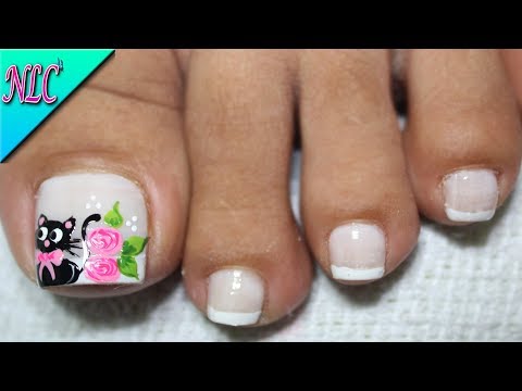 DISEÑO DE UÑAS GATICA PARA PIES - CAT NAIL ART - UÑAS DE GATA PASO A PASO - NLC