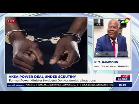 K.T. Hammond Responds to AKSA Energy Bribery Allegations Against MPs