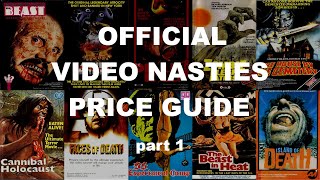 Pre-cert VHS price guide - official video nasties - part 1