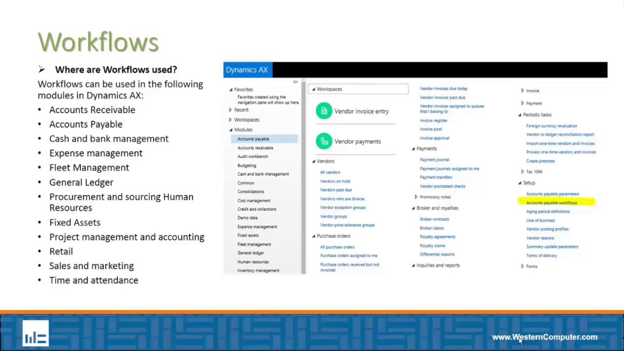 Setting Up Workflows in Dynamics AX