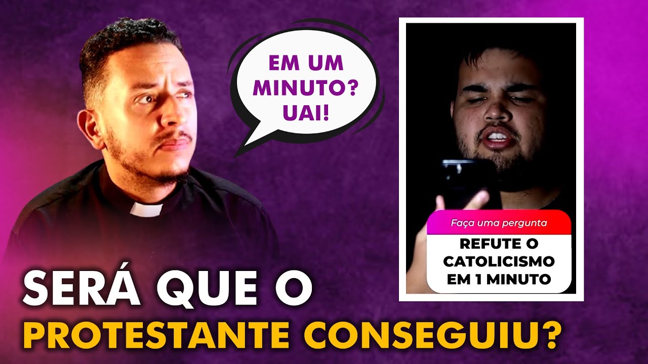 INACREDITÁVEL! ELE TENTOU REFUTAR O CATOLICISMO EM 1 MINUTO