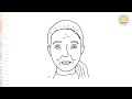 Jane Goodall Drawing Outline Art Tutorial How To Draw Jane Goodall Easy Face Artjanag