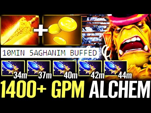 🔥 1400+ GPM Alchemist MAX Speed Farm — 10min 5 Aghanim Buffed Real ATM Machine Dota 2 Pro