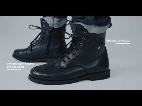 SHIMA Thomson Black - Classic Black Motorcycle Boots
