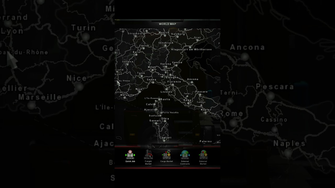 MAP SIZE EURO TRUCK SIMULATOR 2 #shorts