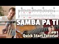 Samba Pa Ti 😎 guitar tab tutorial QUICK START lesson #01