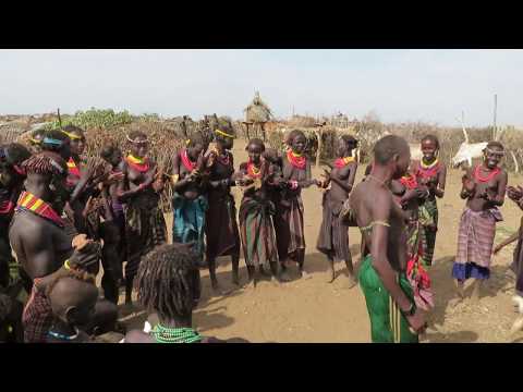 Hamar Tribe Singing and Dancing in Omo Valley, Ethiopia