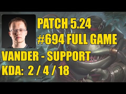 H2K Vander - Sup: Tahm'Kench vs Alistar - EUW Challenger #694 Full Game