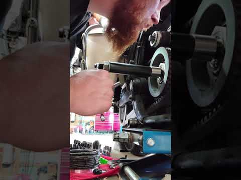 Harley inner primary bearing race installed.  with proper tool