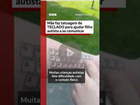 Mãe faz tatuagem de teclado para ajudar filho autista não verbal