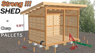 Build a SHED with PALLETS | Shed FRAMING | Shed Roofing
