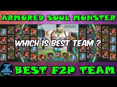 Armored Soul Monster -Best F2P and P2P Teams lineup for level 2 and 3 | Lords Mobile