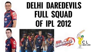 Delhi Daredevils Full Squad Of IPL 2012 (Cricket lover B) | IPL 2012 Full Squads
