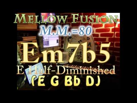 Em7b5 Half-Dim (E G Bb D) Mellow Fusion - M.M.=80 - One Chord Vamp