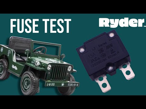Ryder Toys Thermal Fuse Test For Electric Ride On Kid Car Power Wheels Toys Battery Powered 24v 12v
