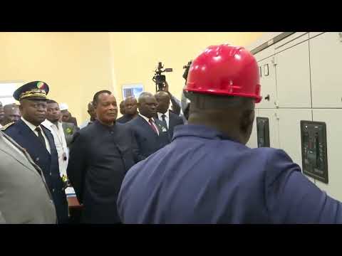 Président visite à Epena : Accueil chaleureux après l'inauguration de la centrale hybride d'Impfondo