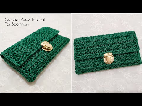 Tutorial Dompet Rajut Terbaru Furing Sederhana Crochet Purse Part 2