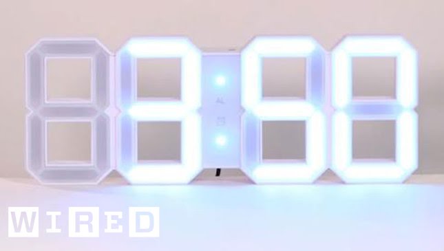 White + White Digital LED Clock // White Edition (10M Cord) video thumbnail