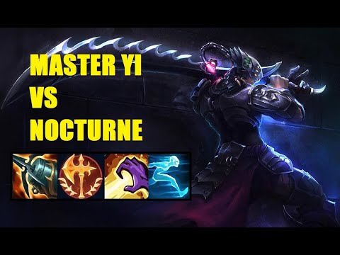 How To Jungle Master YI Vs Nocturne   Super Close Game!