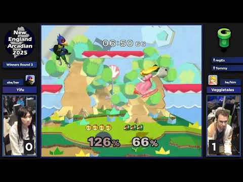 NE Melee Arcadian 2025 - Yifu (Falco) vs. Veggietales (Peach) - SSBM WR3