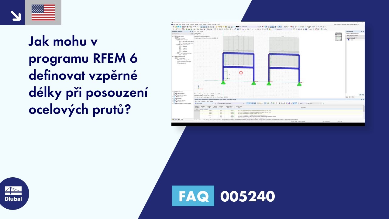FAQ 005240 | Jak mohu v programu RFEM 6 definovat vzpěrné délky pro posouzení ocelových prutů?