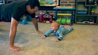 Push-up workout with daddy