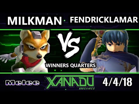 S@X 244 SSBM - FendrickLamar (Marth) Vs. OES | MilkMan (Fox) - Smash Melee Winners Quarters