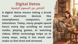 تعلم الانجليزية من القصص للمبتدئين مستوى A2-B1 | التخلص من السموم الرقمية Digital detox