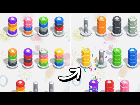 Nuts & Bolts, Color Screw Sort - Gameplay Part 3 Levels 43-49 (Android, iOS) - YouTube