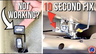 How to FIX a STUCK TRUNK RELEASE LEVER in 10 SECONDS | Toyota Corolla Trunk Latch