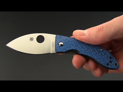 Spyderco Lil Lum Chinese Blue Nishijin Sprint Run C205GFBLP