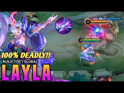 FINALL BEST BUILD & EMBLEM FOR LAYLA EVER!! (1 HIT EVERYTHING) - Mobile Legends