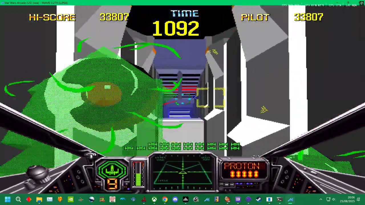 MAME 282 -SEGA MODEL 1 = STAR WARS ARCADE FULL GAMEPLAY ALMOST = CRASH AT END LOL  2025 UK ARCADES