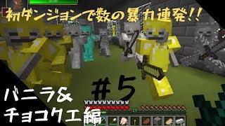 【マインクラフト】＃５　いまさら？！チートMod使用して　バニラ＆チョコクエ攻略！【初ダンジョン】