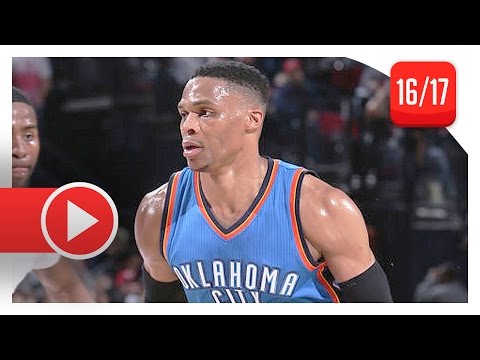 Russell Westbrook Full Highlights vs Trail Blazers (2017.03.02) - 45 Pts, 8 Reb
