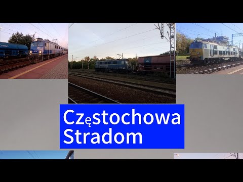 Pociągi IC,TLK,KŚ,towarowe  na stacji Częstochowa Stradom 27.09.2025r. 