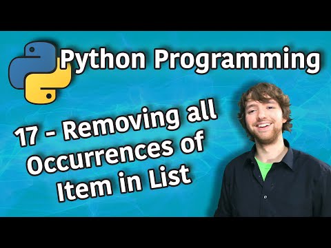 Python Programming 17 Removing all Occurrences of Item in List