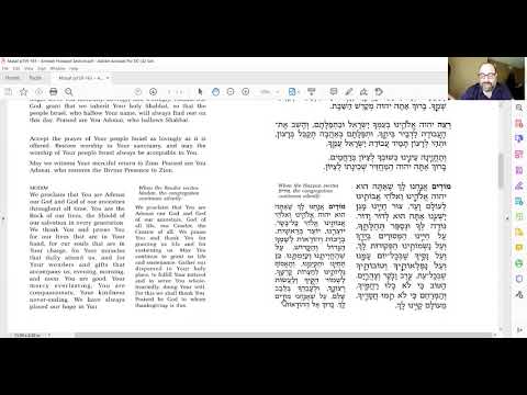 Deep Dive into Davening - Shabbat Musaf Class 6 (Amida Thanks Section), with Cantor Jason Green