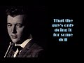 Bobby Darin - Guys and Dolls (with lyrics)