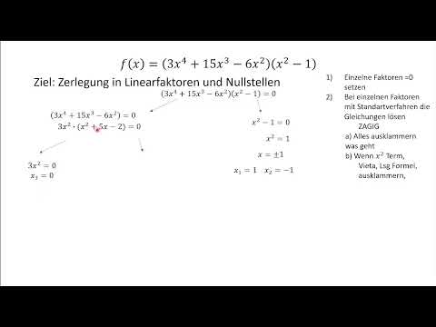 Mathe 10: Ganzrationale Funktionen, Zerlegung in Linearfaktoren