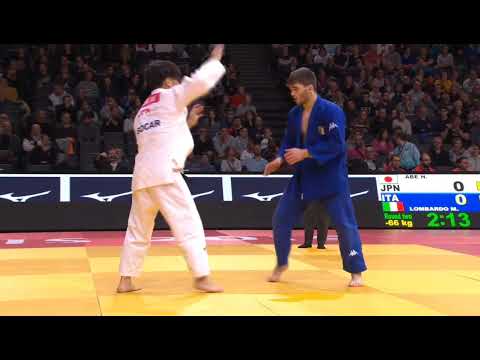 Hifumi ABE 🇯🇵 🆚 Manuel LOMBARDO 🇮🇹,           2 round -66kg. Paris Grand Slam 2019