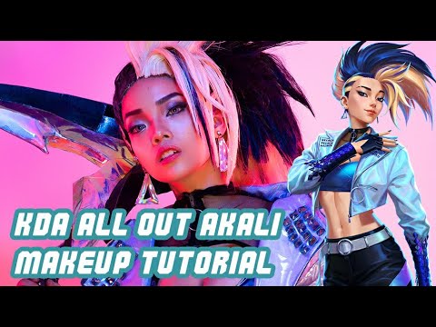 Akali (KDA ALL OUT) League of Legends Cosplay Makeup Tutorial | Dinny Grayson