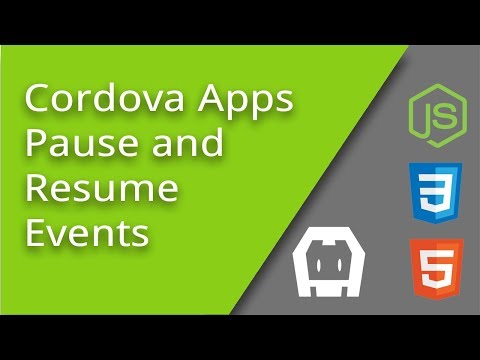Cordova Pause and Resume Events