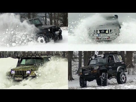 Jeep Wrangler vs Nissan Patrol vs Toyota Land Cruiser vs Fiat Campagnola, Rajac Mountain, part 2/2