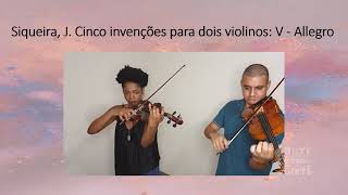 Edição prática dos duos de violino e violino e viola de José Siqueira
