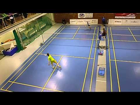 Badminton GPA U13 30.11.14 Cesky Krumlov Kokor - Kostrhun 1set A