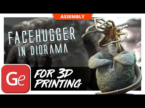 Facehugger 3D Printing Figurine in Diorama | Assembly by Gambody
